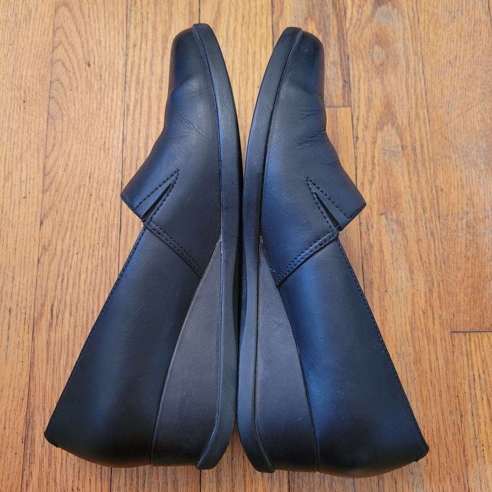 Dansko 39 Wedge Slip On Black Leather Professional SHANDA Waterproof 8.5 9 - Picture 4 of 7